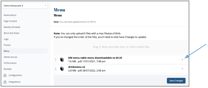 How to update menu
