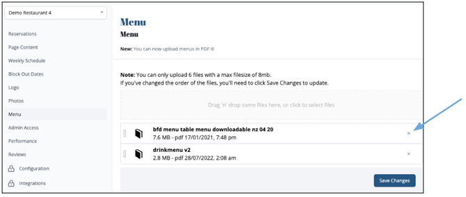How to update menu